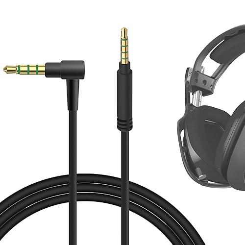 GEEKRIA Audio Cable Compatible with Astro A40tr/40/30/10 Gen 2 Gaming Headphones, 1/8" (3.5mm) to 3.5mm Aux Replacement Stereo Cord (5.6ft/1.7m)