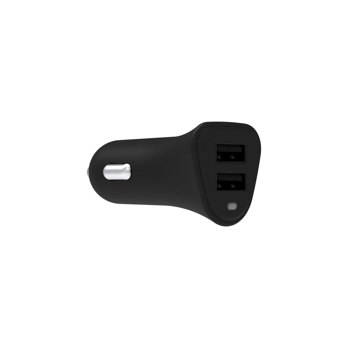 Griffin PowerJolt Dual Universal USB-A 12W Car Charger, Compact Car Charger with Dual USB-A Output Ports, Black (GP-108-BLK)
