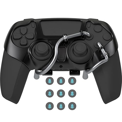EXknight Leverback V2 Paddles Attachment, Back Buttons Adapter for PS5 Controller | Fit with Thumb Grips (Black)