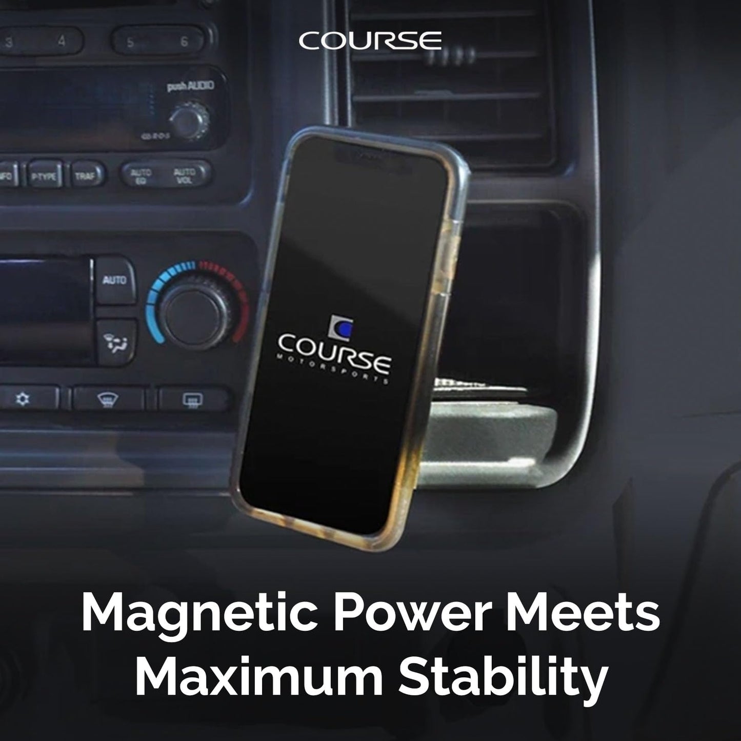 Course Motorsports DirectFit Magnetic Phone Mount | MagSafe Compatible | Custom Fit Dash Mount | Compatible with Chevrolet Suburban, Silverado, GMC