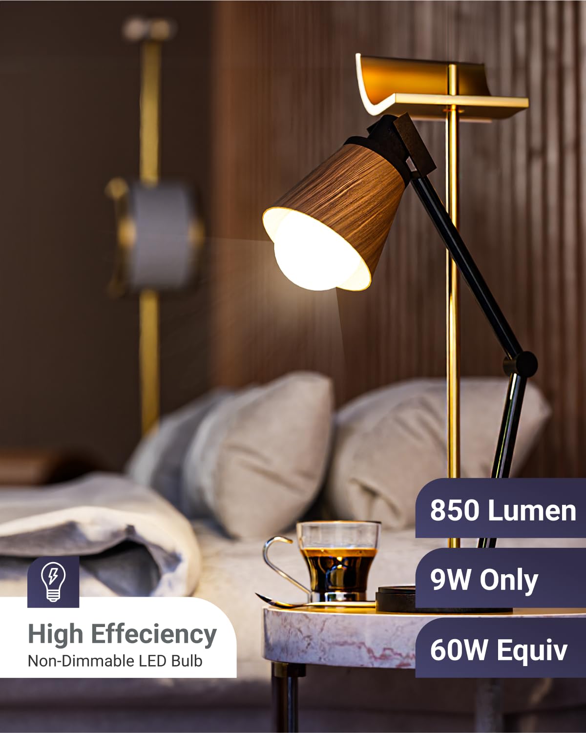 Sunco 12 Pack A19 LED Light Bulb, E26, 9W=60W, 5000K Daylight Non-Dimmable