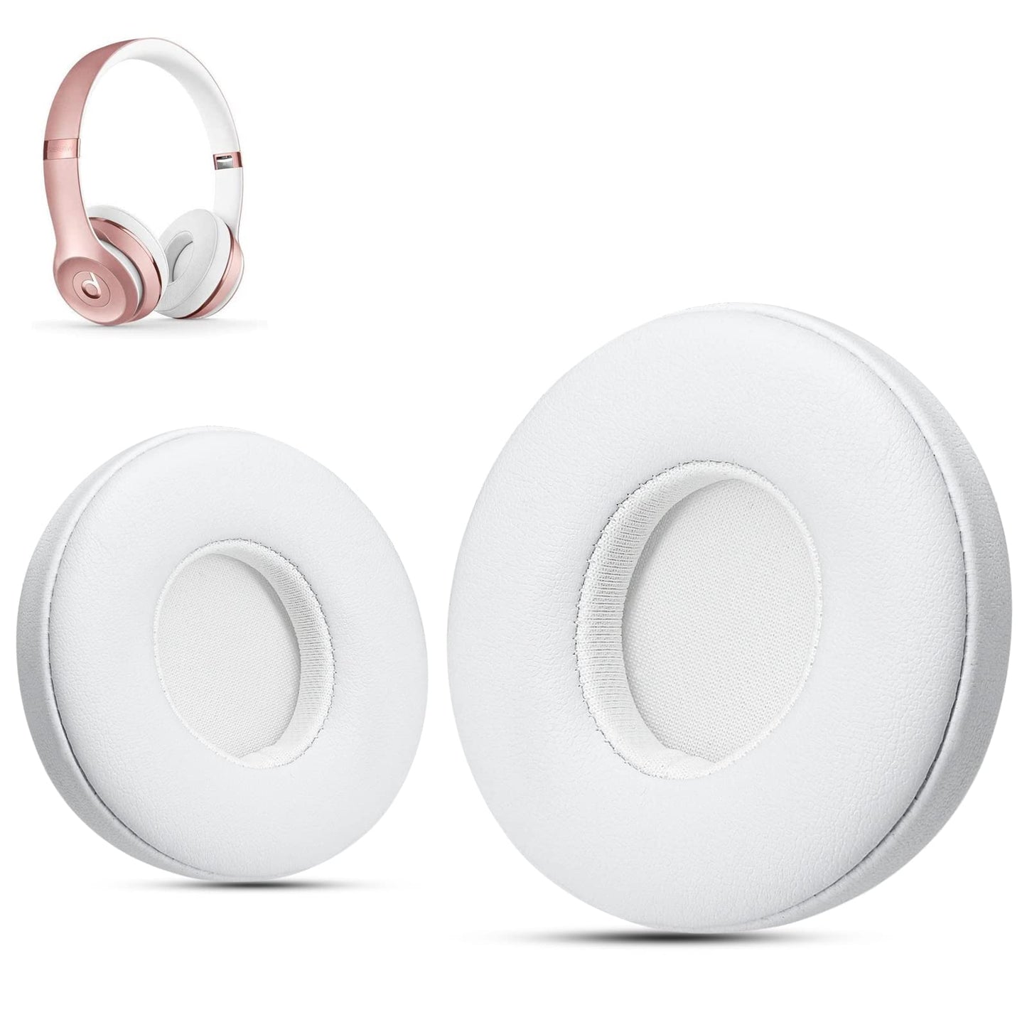 Krone Kalpasmos Earpad Replacement for Beats Solo 2 & 3 Wireless/Wired Headphone, Ear Cushion Premium Protein Leather Memory Foam with Kits, Superb