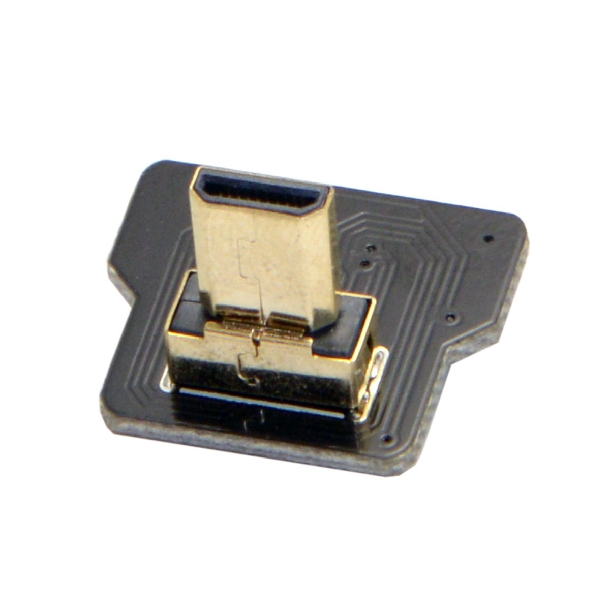 chenyang CYFPC 20Pin Micro HDMI Flat Male 90 Degree UP Angled Connector for Ribbon Cable,Raspberry Pi, GoPro,Mini Display, Drone, Camera, Gimbal