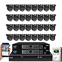GW Security 32 Channel NVR UltraHD 4K Face Recognition NDAA & TAA Compliant Security Camera System with 32 x 8MP @25FPS Outdoor & Indoor PoE Turret
