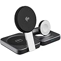 GEARit 3-in-1 Wireless Charging Station - Qi2 MagSafe Charger Stand for Phone, Watch and Earbuds - Works with iPhone 15, 16, 16 Pro, Pro Max, Apple
