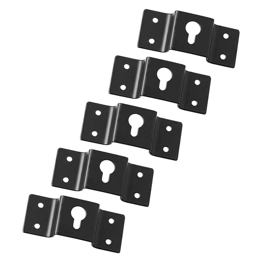 uxcell 5 Pcs Wall-Mounted Speaker Hanging Brackets, 7cm Long Speaker Mounting Clothing Rack Iron Hanger Plate Accessories for Surround Sound Box Audio