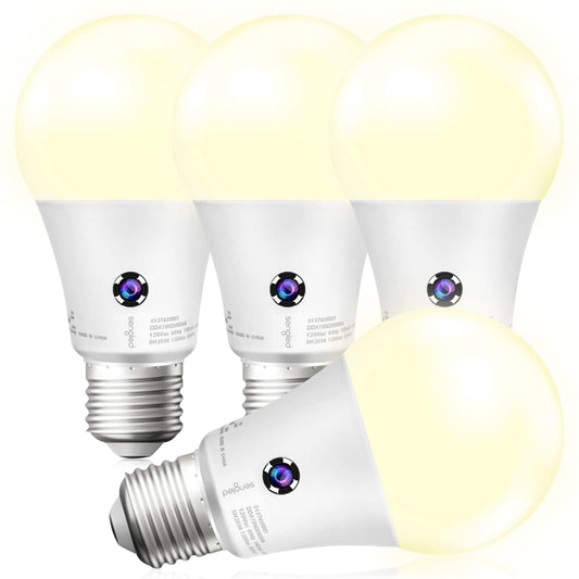 Sengled Dusk to Dawn Light Bulbs Outdoor, A19 LED Sensor Bulbs 4 Pack, 3000K Soft White 1200 Lumens, 75W Equivalent 10.5W, E26 Base Automatic On/Off