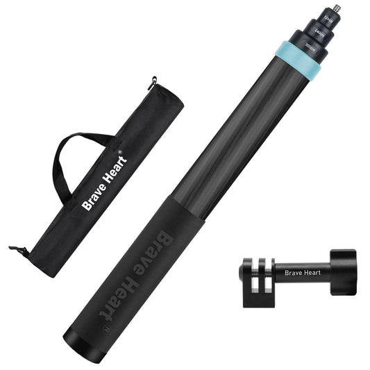 Kezhi 118/3.0m 9.8ft Extended Super Long Carbon Fiber Invisible Selfie Stick for Insta360 X5 Insta 360 X4 X3 ONE X2 R X GO 3S 3 2 Action for DJI osmo