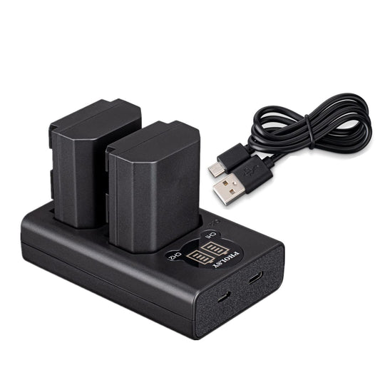 NP FZ100 PHOLSY 2-Pack 2280mAh NP-FZ100 Camera Battery NP-FZ100 Battery Charger/BC-QZ1 USB Charger Compatible with Sony ILCE-a1 a9M2 a9 a7SM3 a7RM4A