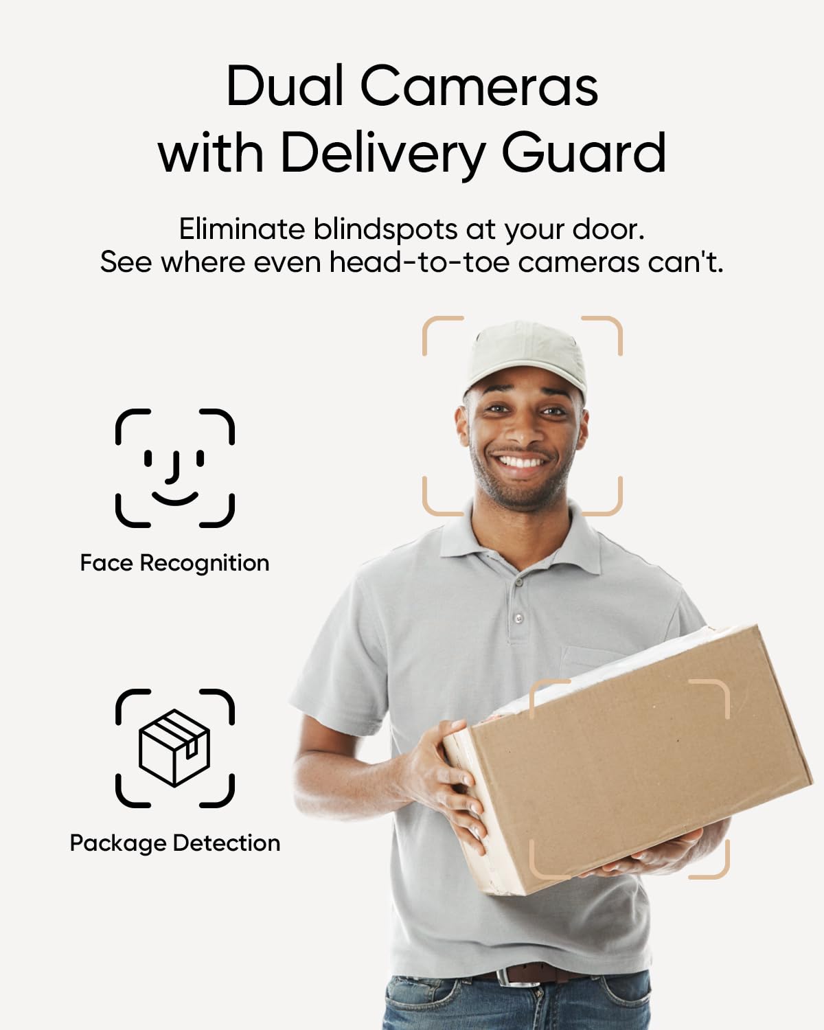eufy Security Video Doorbell E340, Dual Cameras with Delivery Guard, 2K Full HD and Color Night Vision, Wired or Battery Powered, HomeBase S380