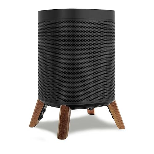 Real Wood Stand Compatible for Sonos One, One SL, Play:1 Home Speaker,Tripod Mount Accessories Protect Sonos get Better Sound,Secure Stable Sturdy