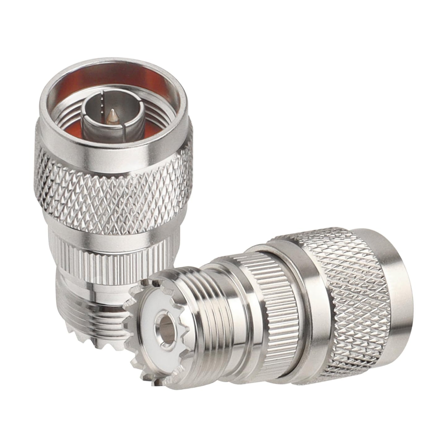 MOOKEERF 2 Pack N Male to UHF Female SO-239 Connector Adapter N Connector to PL-259 SO239 RF Coaxial Cable Adapter