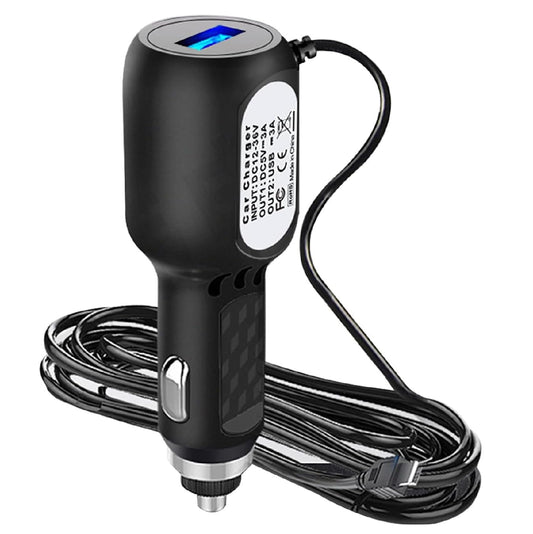ATYFUER Dash Cam Charger Cable GPS Navigator Power Cord for Dash Cam GPS MP3 Player GPS Navigator Charging for 12V Car and 24V Truck Car Power Adapter