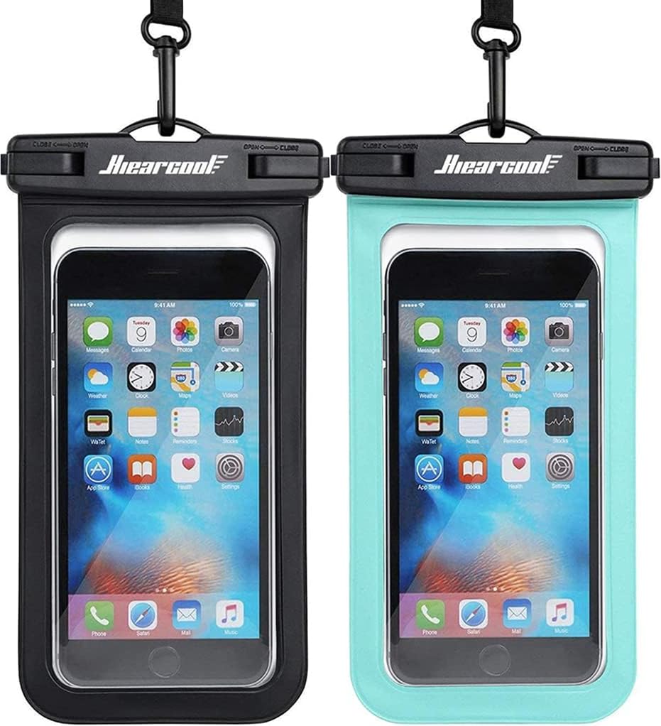 Hiearcool Waterproof Phone Pouch, IPX8 Waterproof Phone Case for iPhone 17/16/15/14 Pro Max, Cell Phone Dry Bag for Beach & Cruise Essentials, Touch