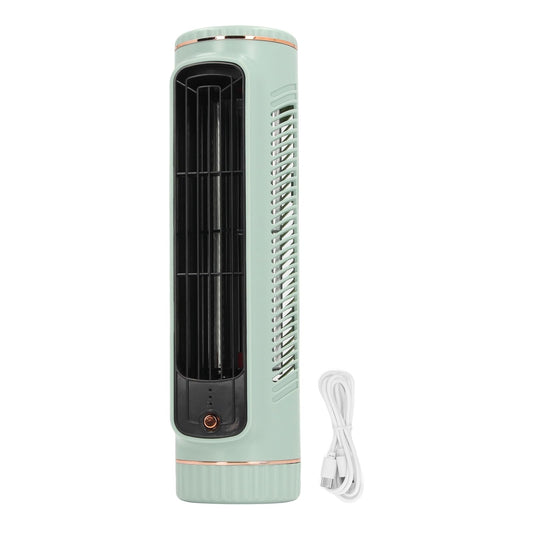 Desk Cooler Fan Bladeless 3 Speeds Quiet Rechargeable Table Cooling Fan for Bedroom Office Outdoor (Green)