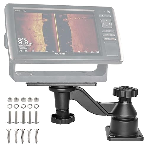 OUBULU Fish Finder Mount with Heavy Duty Swing Arm for Fishfinders & Chartplotters Marine Electronic with 5" to 12" Screens, Compatible with Garmin