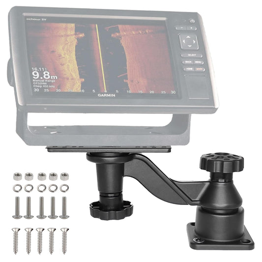 OUBULU Fish Finder Mount with Heavy Duty Swing Arm for Fishfinders & Chartplotters Marine Electronic with 5" to 12" Screens, Compatible with Garmin