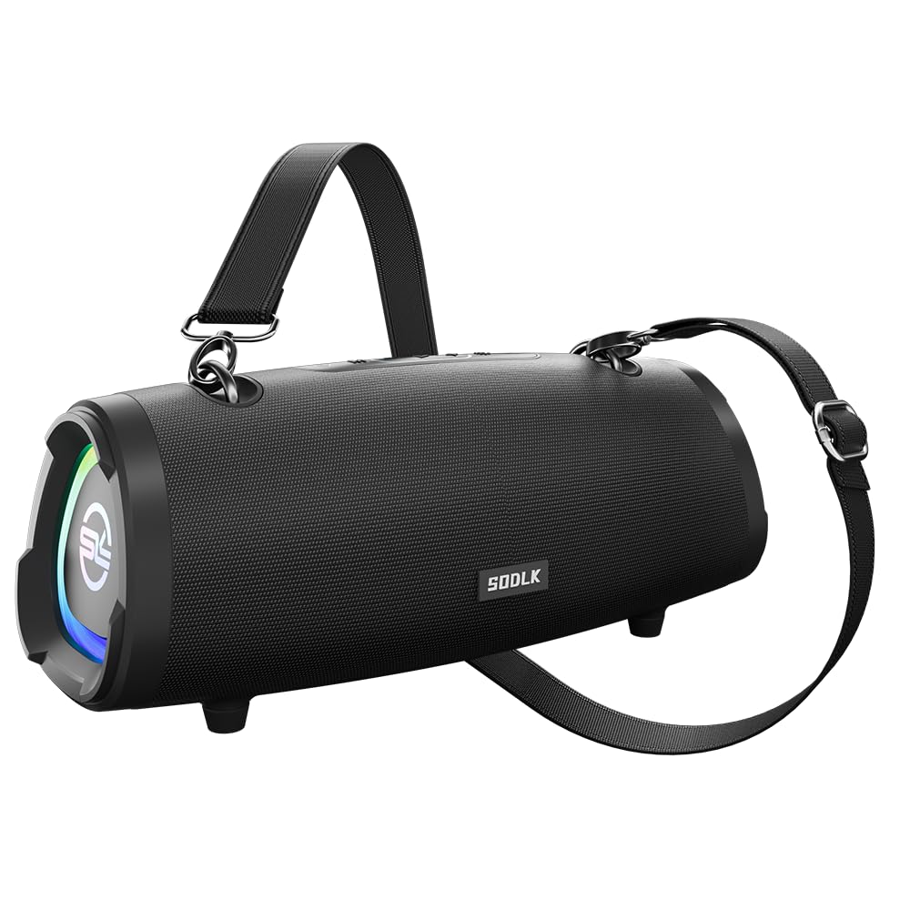 SODLK 100W Peak Portable Wireless Bluetooth Speakers with Built-in Subwoofer, Booming Bass, IPX6 Waterproof, TWS Pairing, AUX, TF Card and USB Input