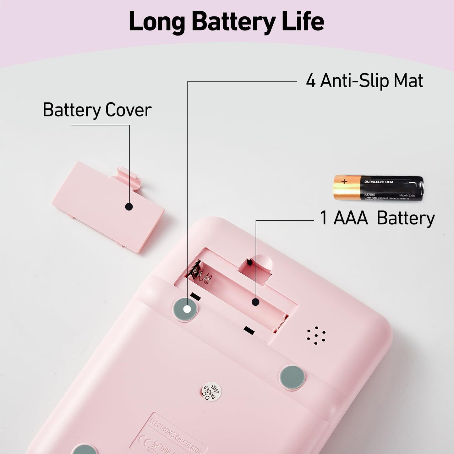 Electronic Calculator,12 Digits Large LCD Display Small Desktop Calculators,Pink Basic with Big Buttons,Easy to Press Mechanical Switch Calculator,4