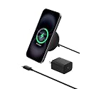 Belkin Magnetic Wireless Charging Pad Qi2 15W w/Kickstand - MagSafe-Compatible Qi2-Certified Wireless Charger for iPhone 17, Samsung Galaxy S25