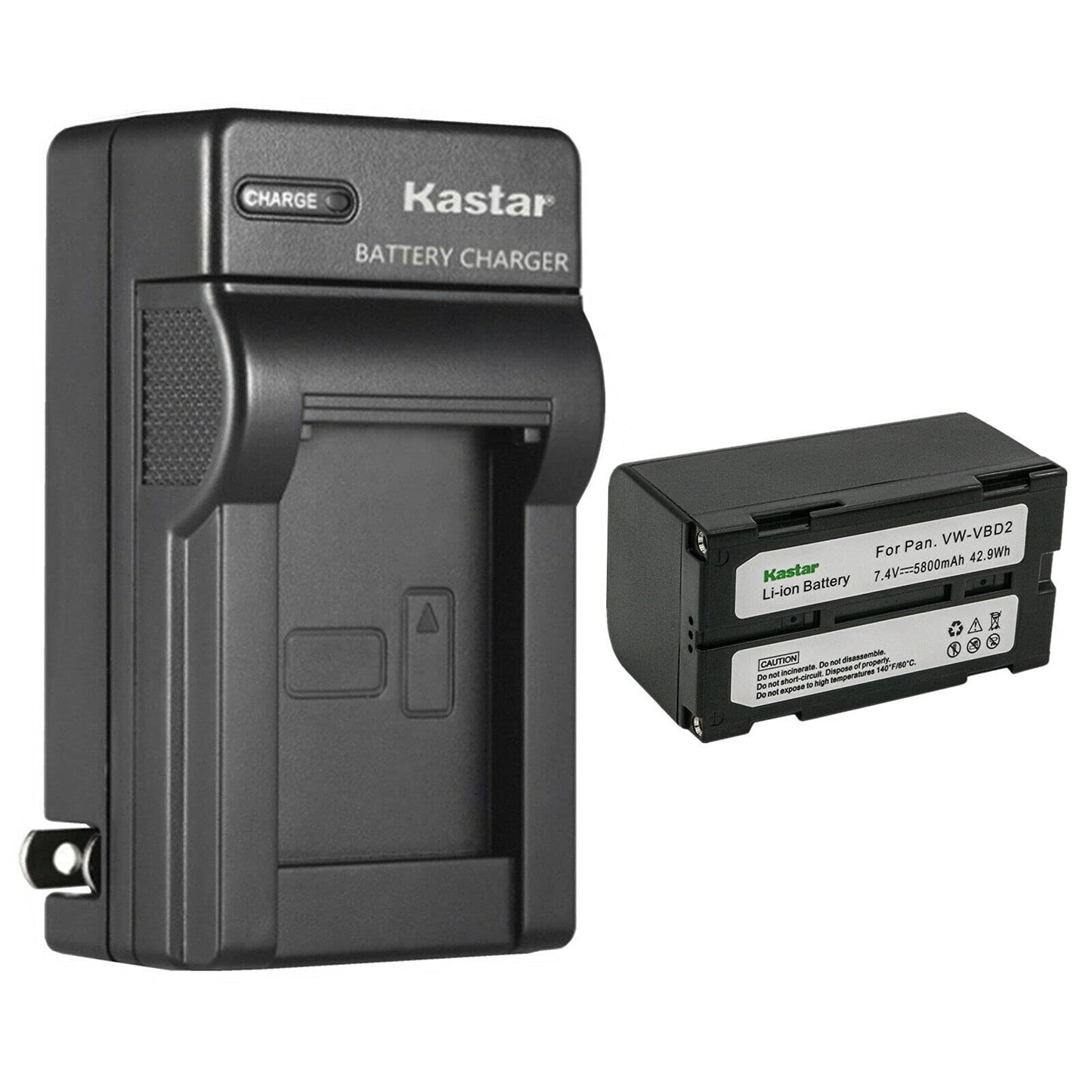 Kastar 1-Pack Battery and AC Wall Charger Replacement for Hitachi VM-BPL13, VM-BPL13A, VM-BPL13J, VM-BPL27, VM-BPL27A, VM-BPL30, VM-BPL60 Battery