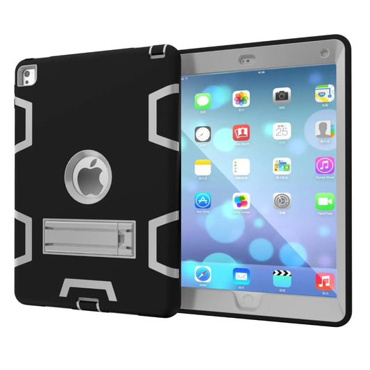 Waillynice Shockproof and Anti-Drop Protective Case for IPad Pro 9.7 Tablet, for IPad 2 Protective Case 3 4 5 6 Contrast Air2 Bracket (Black,for Ipad
