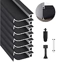 JARBIH 7Packs 1m LED Aluminum Skirting Board, H 65mm LED Skirting Line Strip Light Aluminum Channel Profile Baseboard Light with Milky Cover