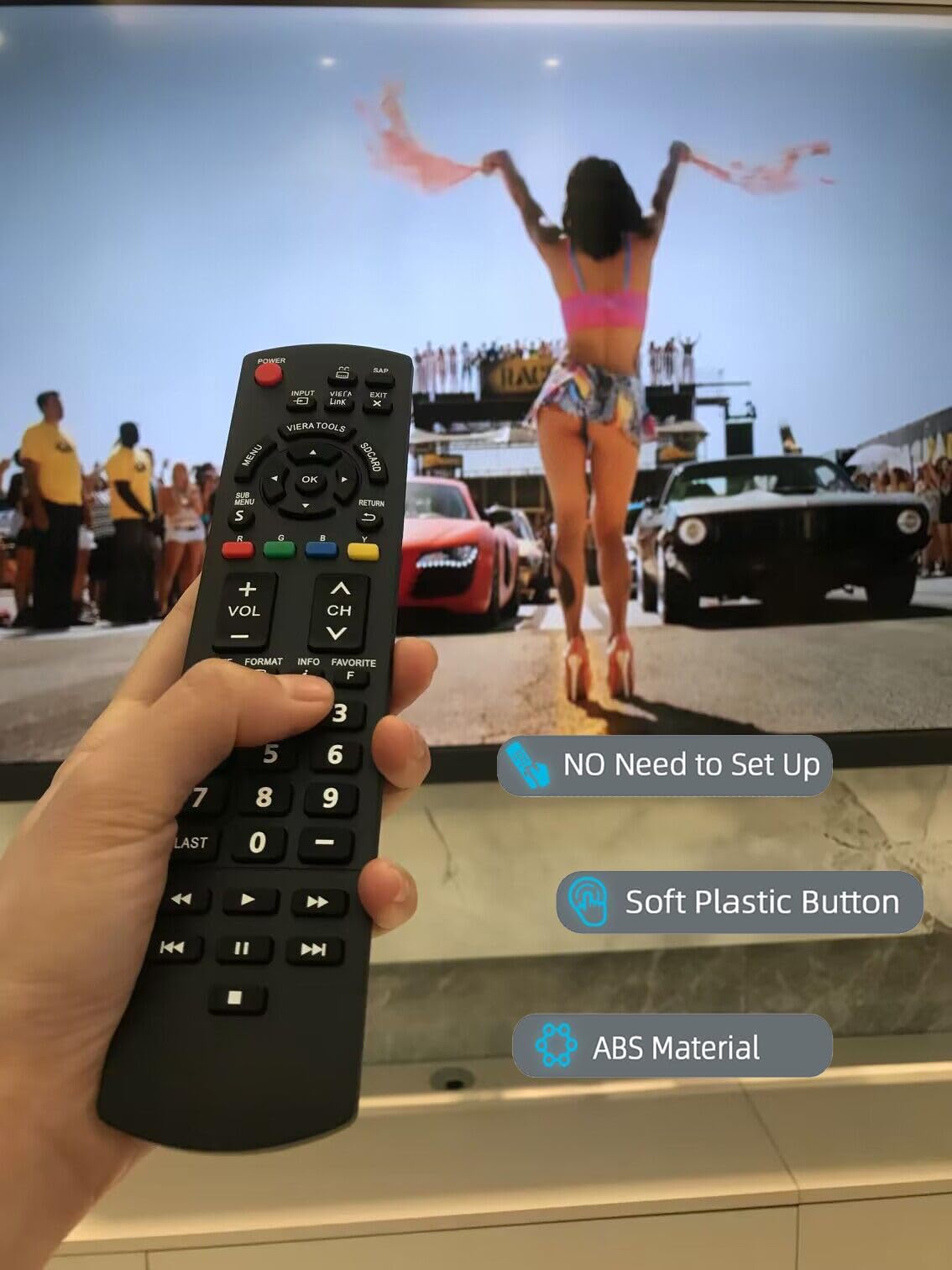 Universal Replacement Remote Control for Panasonic TC-42LD24 TH-42PX60U TC-L37X2 TC-L42E3 TC-P60S30 N2QAYB000485 N2QAYB000570 Plasma Smart TV