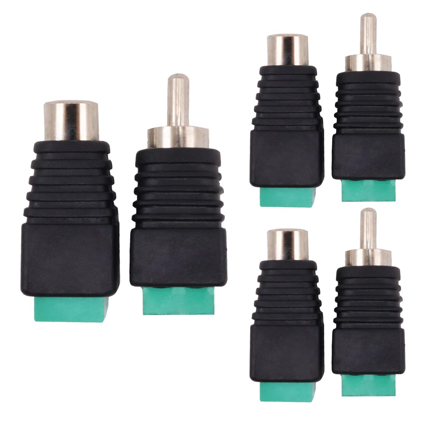 FBHDZVV 3-Pack RCA Audio/Video Connector Adapter, Male-to-Female, 3-Pin XLR, Indoor/Outdoor, 12V, 1000KHz, 12 Pin, Compatible with Speaker, CCTV, Home