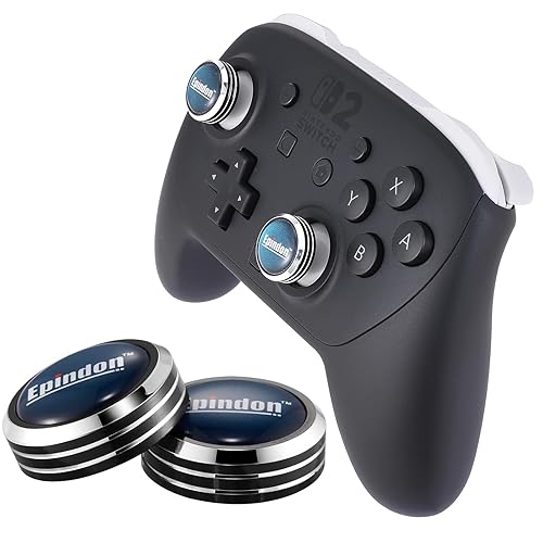Epindon Cap-Con for Nintendo Switch 2 Pro Controller, Blue&Black, 2-PACK