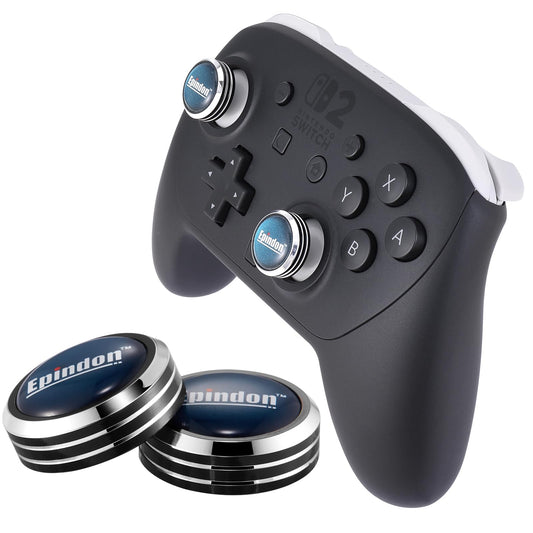 Epindon Cap-Con for Nintendo Switch 2 Pro Controller, Blue&Black, 2-PACK
