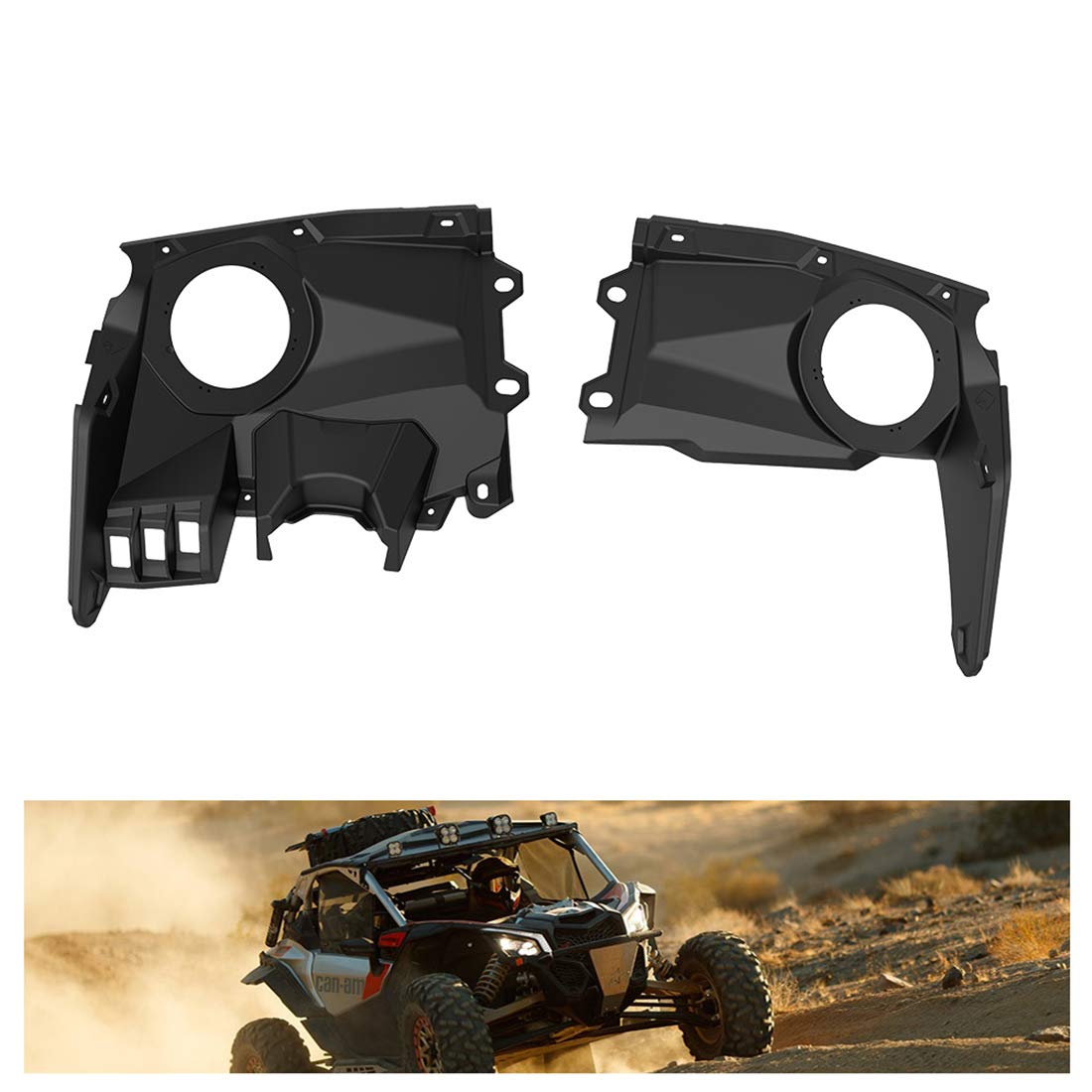 Kiwi Master Front Dash Speaker Mount Panel for 2017-2026 Can Am Maverick X3/ Max Accessories 6.5 inch Speaker Pods Enclosure