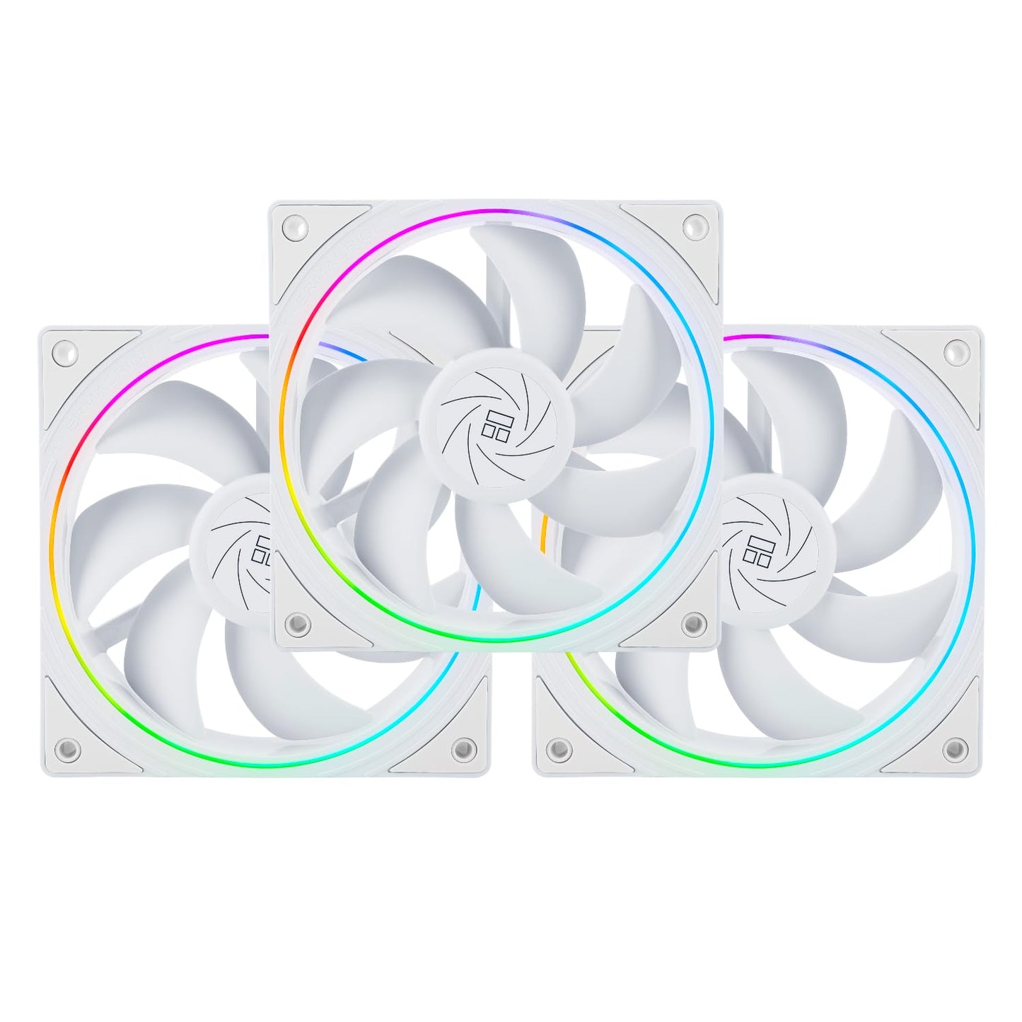 Thermalright TL-S12W CPU Fan Case Cooler PWM Fan, fine Aperture Light Effect,4pin PWM Connector Computer Fan with ARGB Aperture, 1500RPM Speed PC