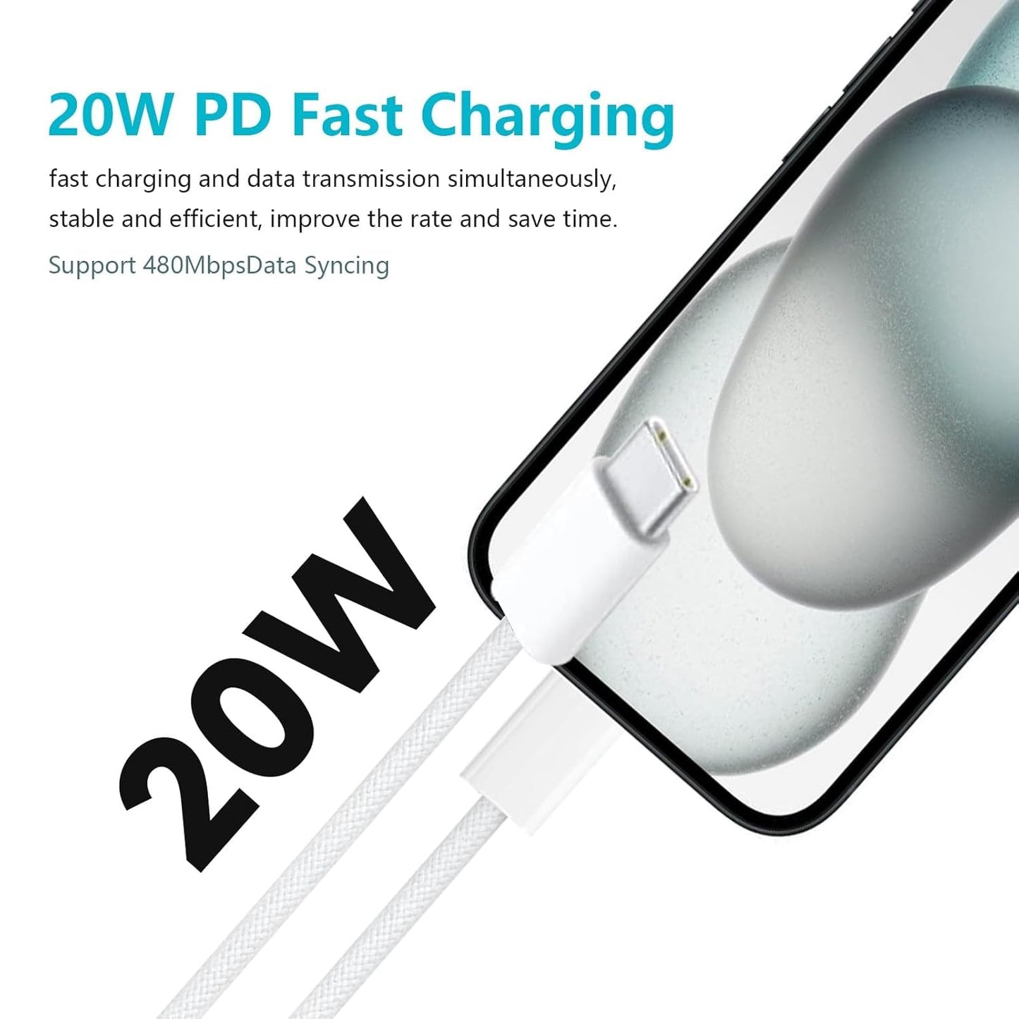 20W Type C Fast Wall Charger Block for iPhone 16e 16 15,AirPods 4 4th,Air Pods Max 2024,AirPods Pro 2nd,iPad 11 A16 2025 Pro 13/12.9, iPad 10th Air 13