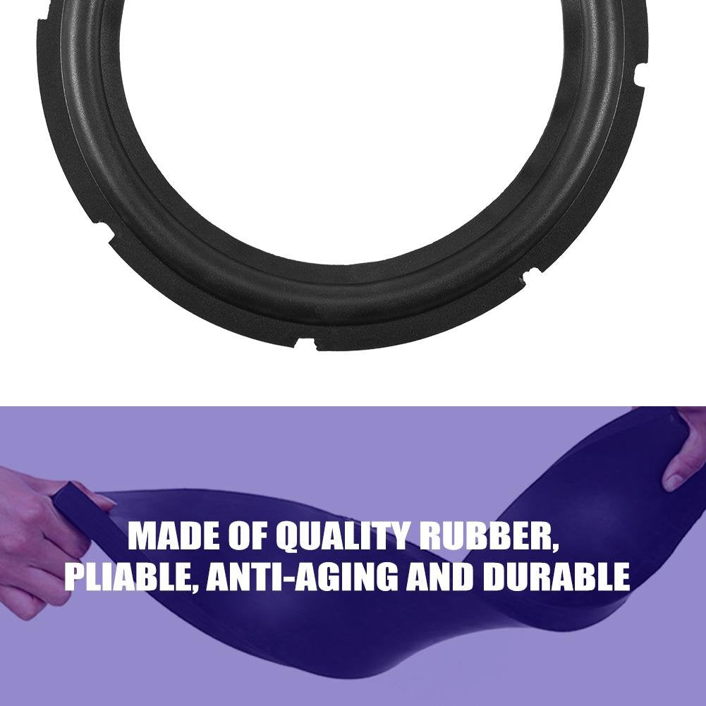Zerone 10inch Perforated Rubber Speaker Edge Surround Ring, Subwoofer Surround Ring Replacement Parts for Speaker Repair or DIY (Black)