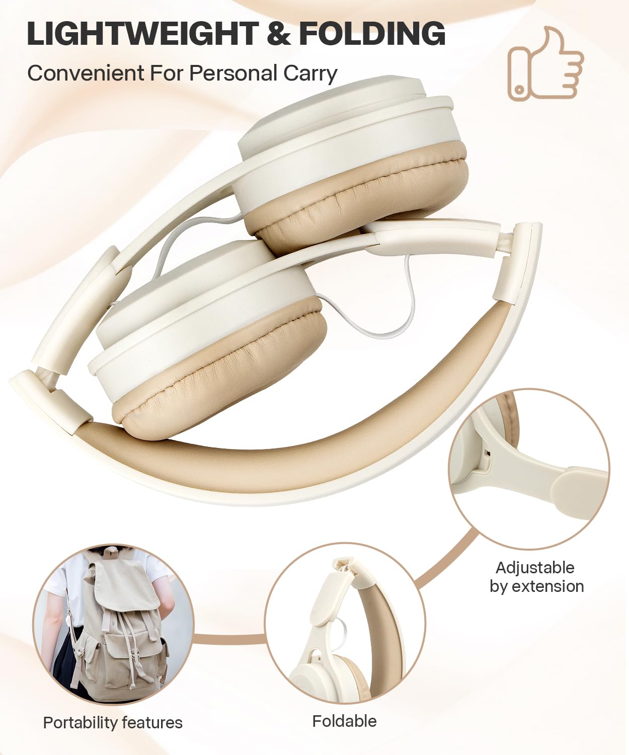 scorking Kids Bluetooth Headphones, Over Ear Children's Wireless Bluetooth 5.3 Headsets, Built-in Mic, Comfortable Wear & HD Sound, Kids Headphones…