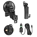 CammPro Body Worn Camera Accessories Bundle Kit for Body Camera I826, Screw Clip+Car Charger+Suction Cup Mount+Shoulder Clip