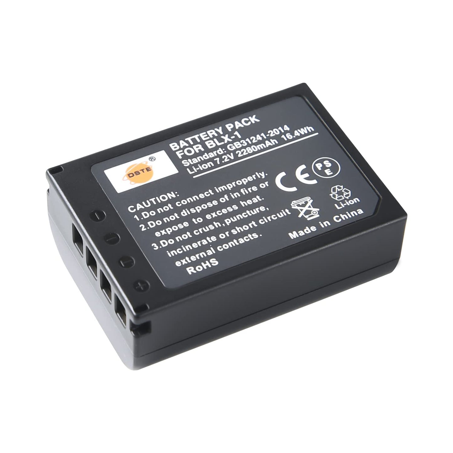 DSTE 2PCS BLX-1 BLX1 High Capacity Li-ion Battery + Dual LCD Battery Charger Compatible with Olympus OM System OM-1 OM-1 Mark II OM-3 Camera