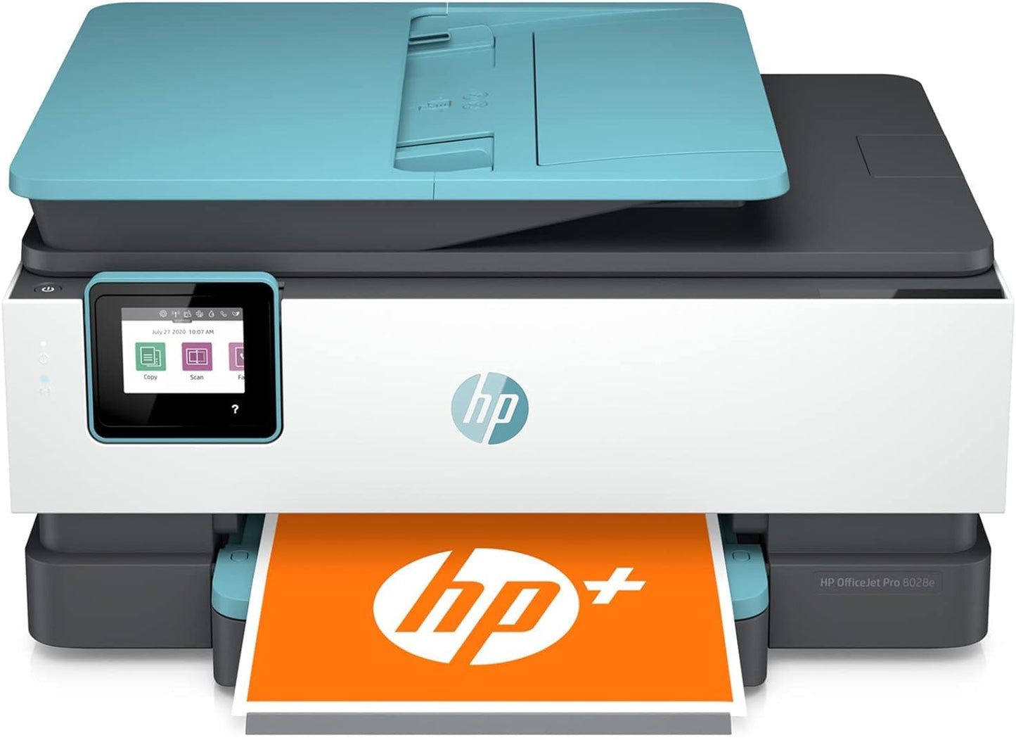 HP OfficeJet Pro 8028e All in One Wireless Printer Scanner Copier Fax Inkjet Print 2.7 Inch Touchscreen 2 Months of Instant Ink 20 ppm Black 10 ppm