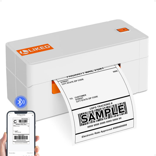 L LIKED Wireless Thermal Label Printer 4x6 - Bluetooth WiFi Shipping Label Printer for Small Business, Long-Life Print Head (Over 650,000 4x6 Labels)