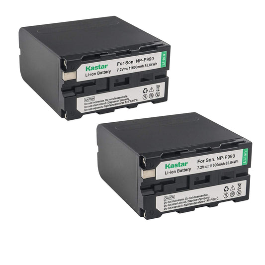 Kastar NP-F990 Battery 2 Pack, 7.2V 11600mAh Replacement for NP-F975 NP-F970 NP-F960 NP-F950 NP-F930 NP-F770 NP-F750 NP-F730 NP-F570 NP-F550 NP-F530