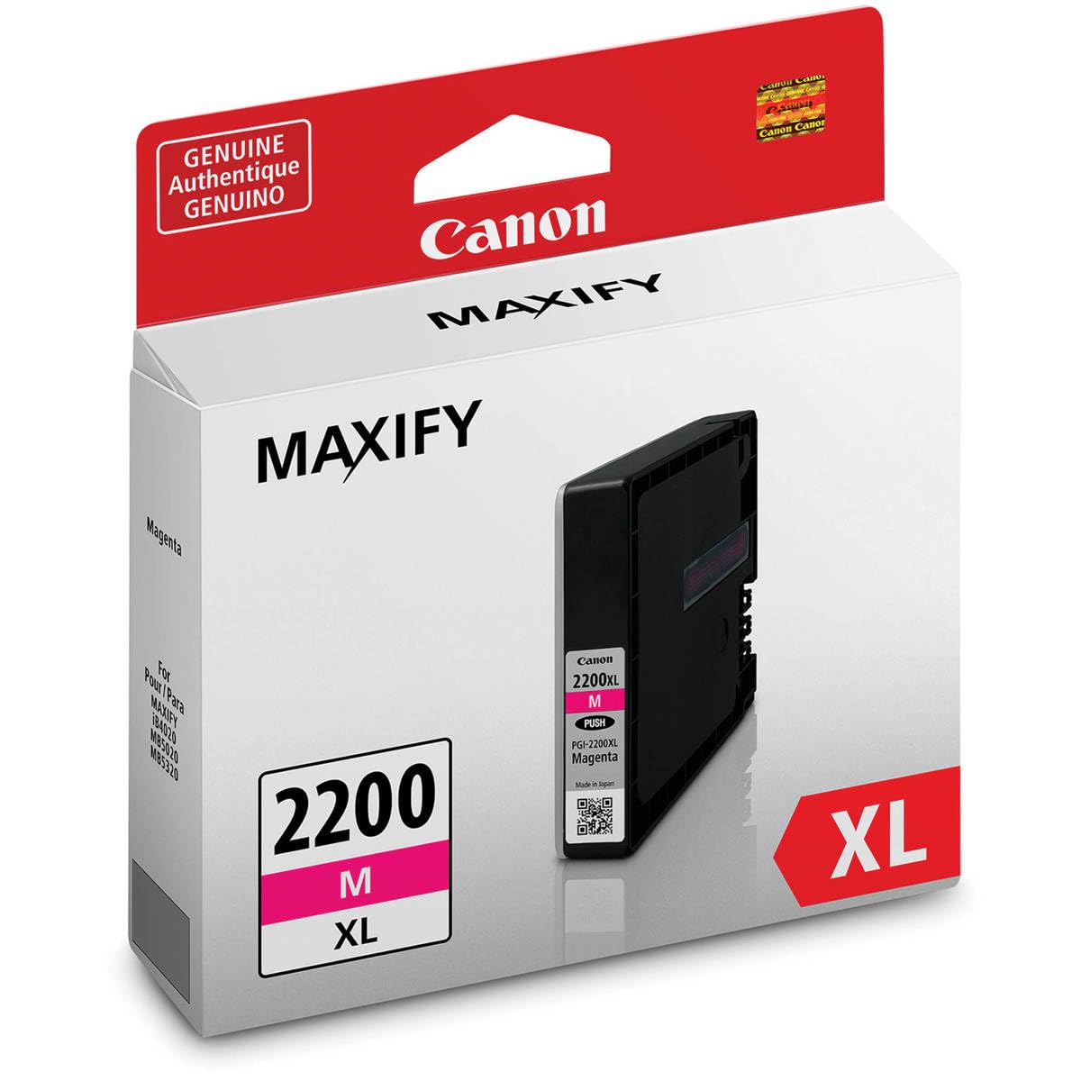 Canon PGI-2200 XL Magenta Pigment Ink Tank for Inkjet Printers, 2-Pack