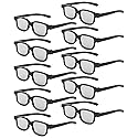 3D Glasses, Circular Polarized Non-Flashing Passive 3D Glasses for Format Cinema/Passive Polarized 3D TV Projector - 3D-Eyewear That Supports 3D TV