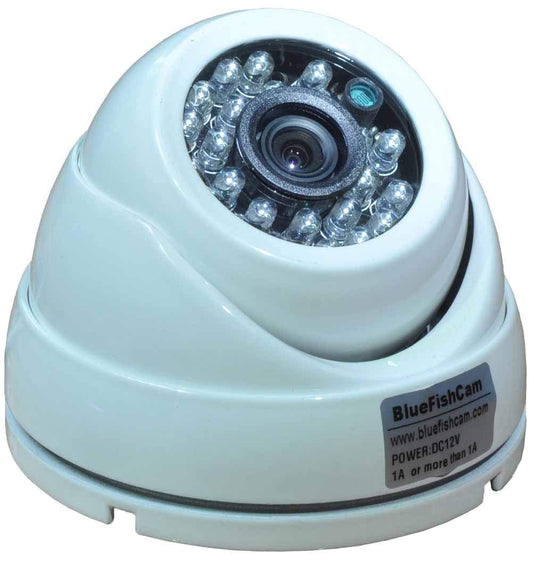 BlueFishCam 4.0MP AHD Camera,TVI,CVI 3-in-1 with OSD 3.6mm Lens 4MP 2K White Alluminum Dome CCTV Security Camera Waterproof Infrared 24 LED Night