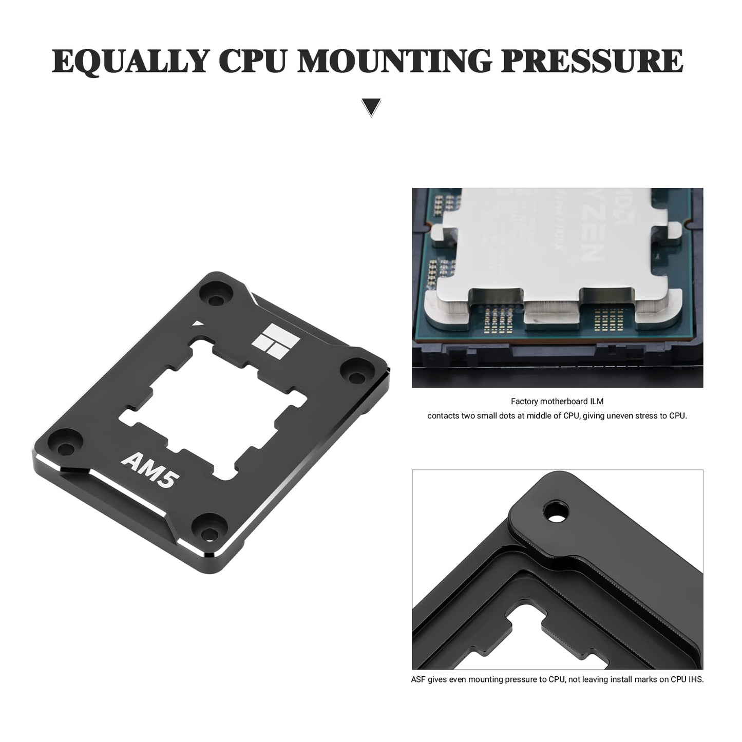 Thermalright ASF-Black AM5 CPU Holder, Corrective Anti-Bending Fixing Frame, AM5 Full-fit Fixed Non-Marking Mounter, AM5 Anti-Bending Contact Frame