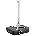 Mount-IT! Projector Ceiling Mount [30 lbs Capacity] Universal Bracket | 360 Full Motion with Tilt and Swivel Rotate | Adjustable Pole Height from