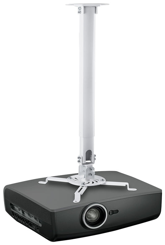 Mount-IT! Projector Ceiling Mount [30 lbs Capacity] Universal Bracket | 360 Full Motion with Tilt and Swivel Rotate | Adjustable Pole Height from