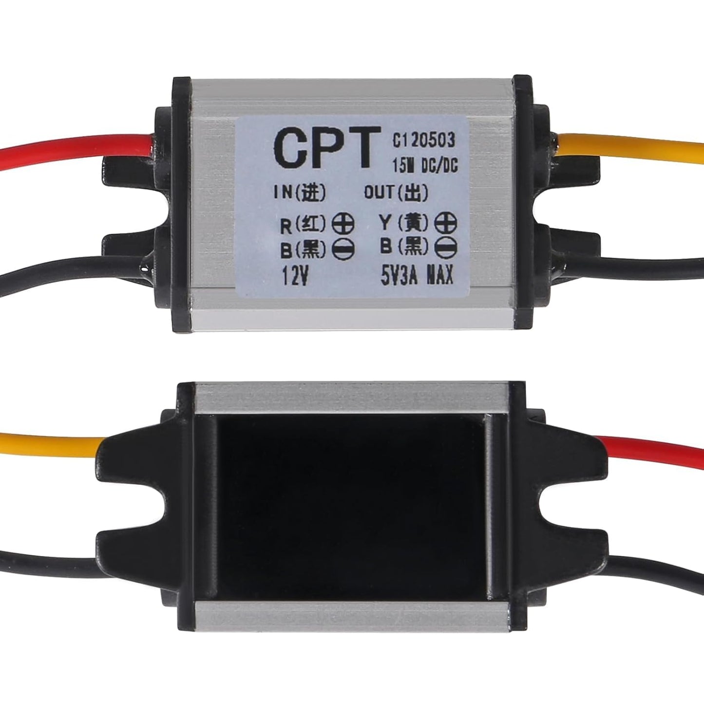 2PCS 12V to 5V DC Converter 3A 15W Waterproof Voltage Regulator Buck Converter 12V to 5V DC Converters Car Power Voltage for Car Truck