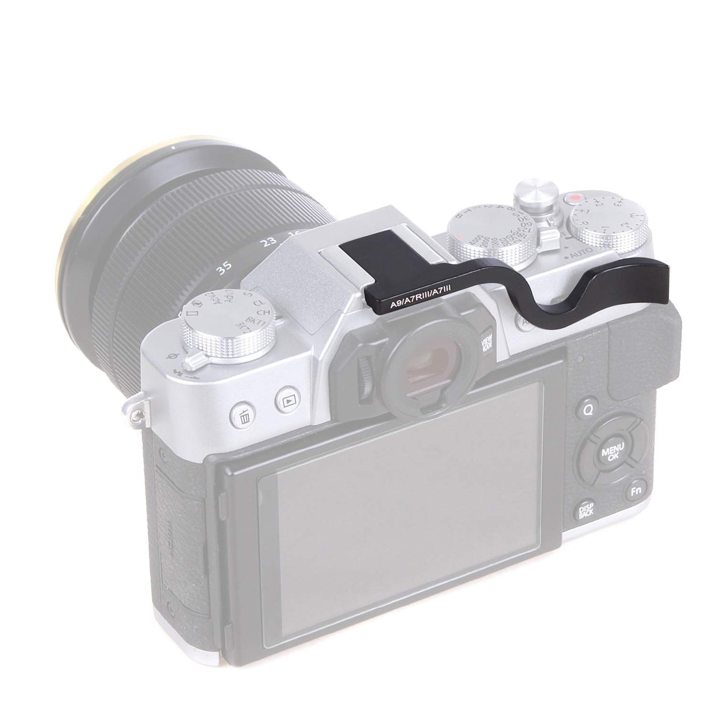 Foto4easy Metal Thumb Up Grip Hot Shoe Cover for Sony A7RIII A7III A9 Camera - Black