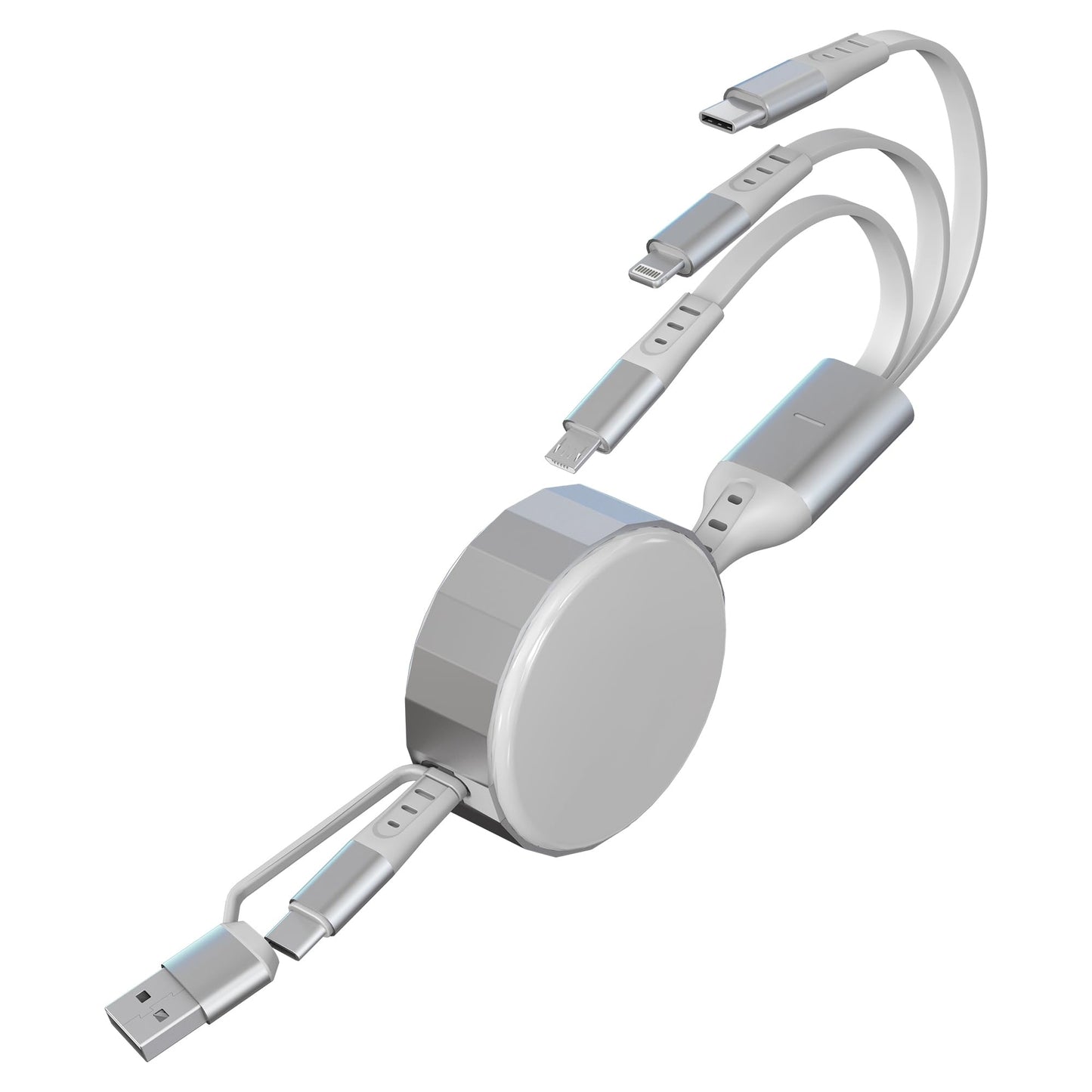 100W Retractable Multi Charging Cable - 3 in 1 Retractable Charging Cable Retractable USB C Cable 100W Fast Charge & Data, Retractable Multi Charging…